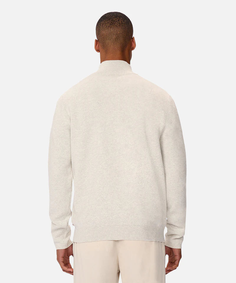 The Lakewood Zip Neck Knit - Oatmeal