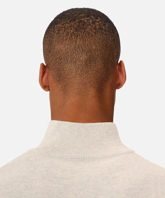 The Lakewood Zip Neck Knit - Oatmeal