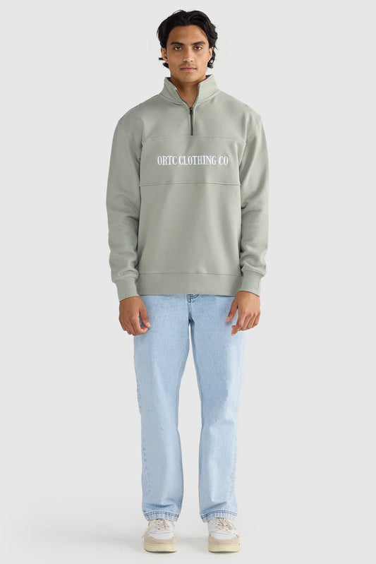 Classic Logo Quarter Zip Dusty Olive