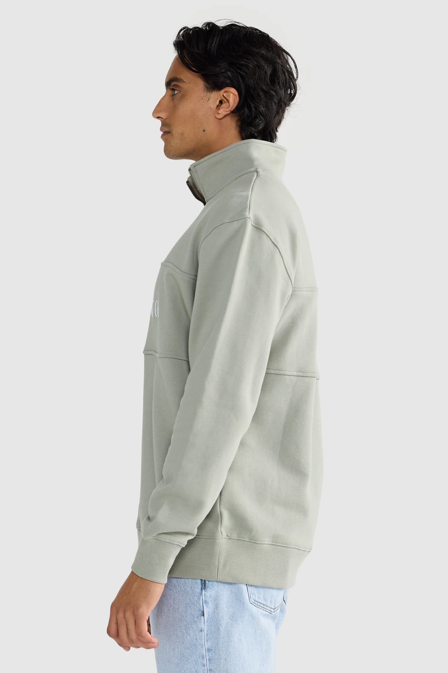 Classic Logo Quarter Zip Dusty Olive