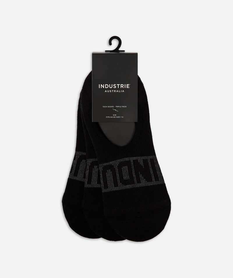 3 Pack Tech Socks - Black