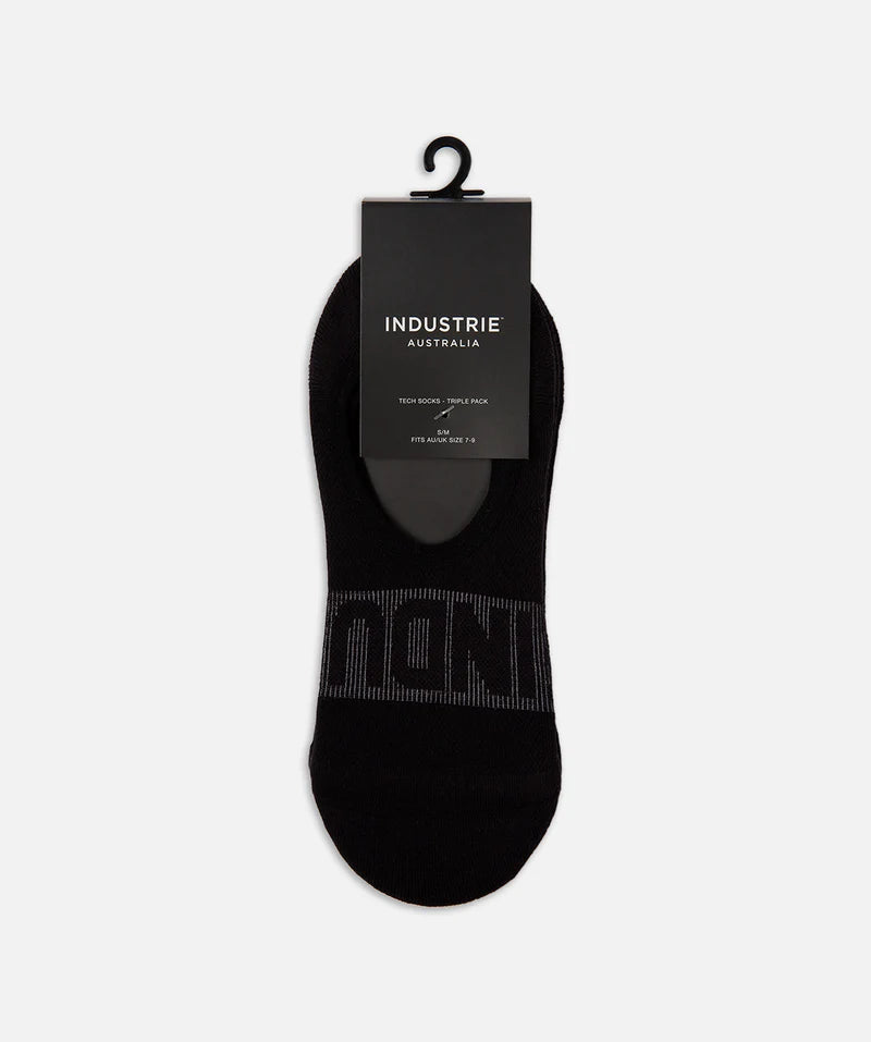 3 Pack Tech Socks - Black