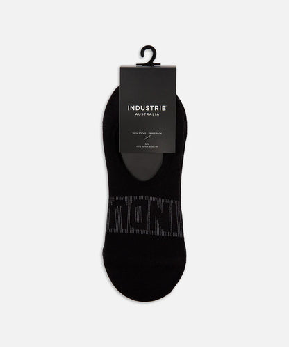 3 Pack Tech Socks - Black
