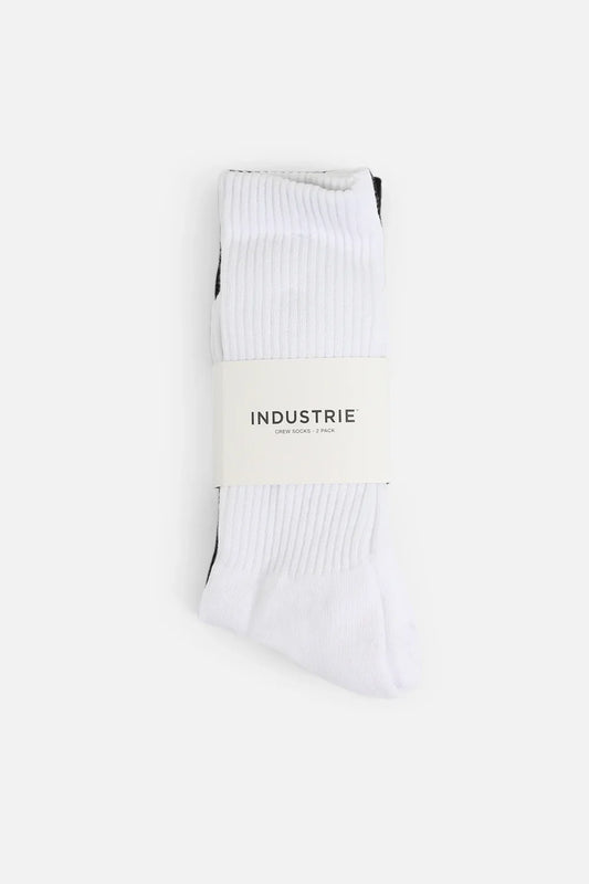 The Crew Sock 2 Pack - Wht / Blk