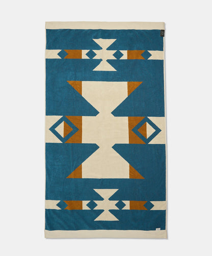 Canyon River Large Towel | Natural / Blue